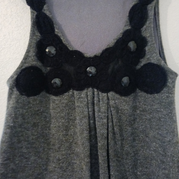 💕💙PURE vida gray/black sweater mini dress - Picture 5 of 8